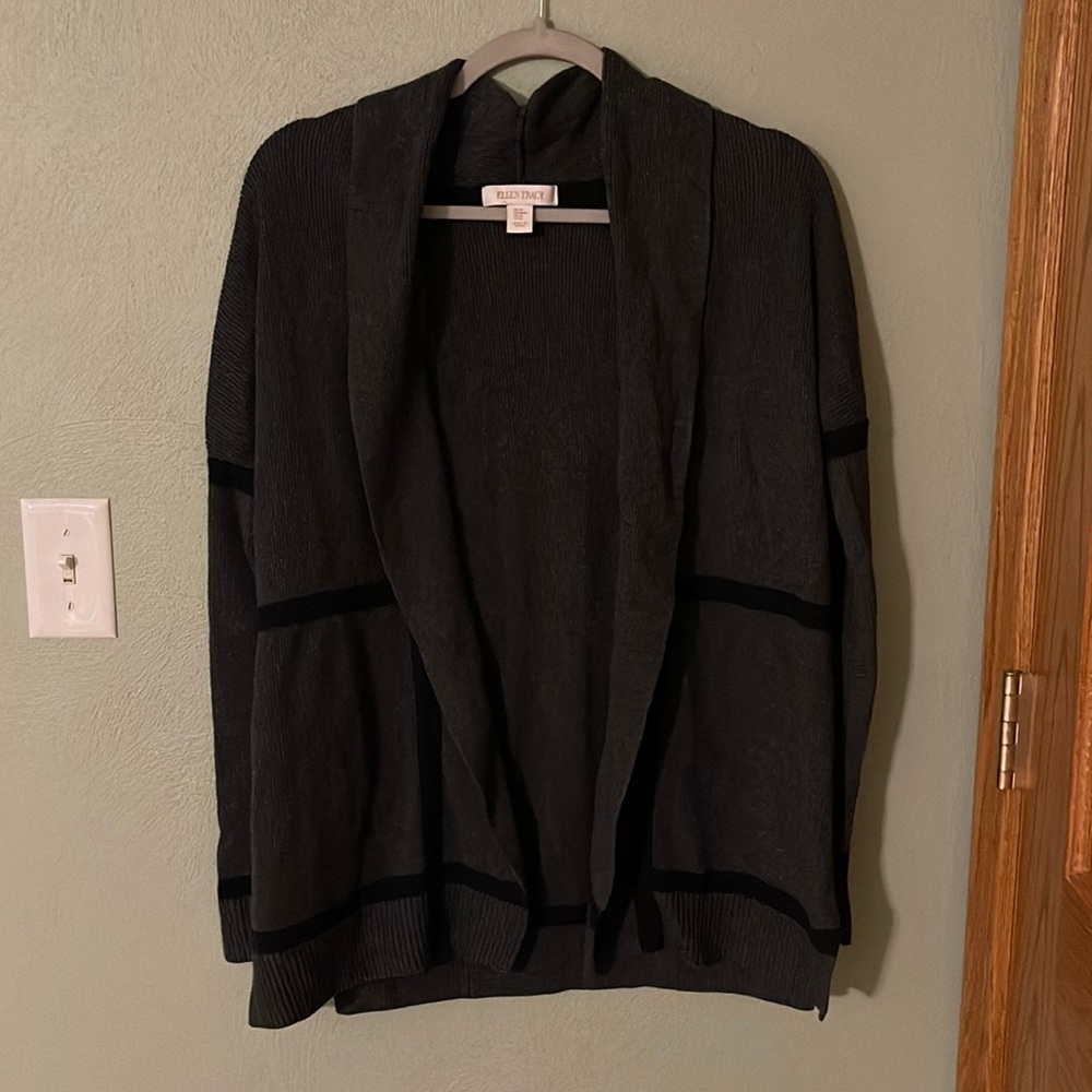 Dark Gray and Black Cardigan